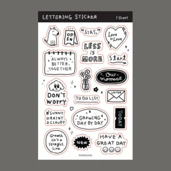 Lettering Removable Sticker