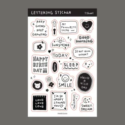 Lettering Removable Sticker