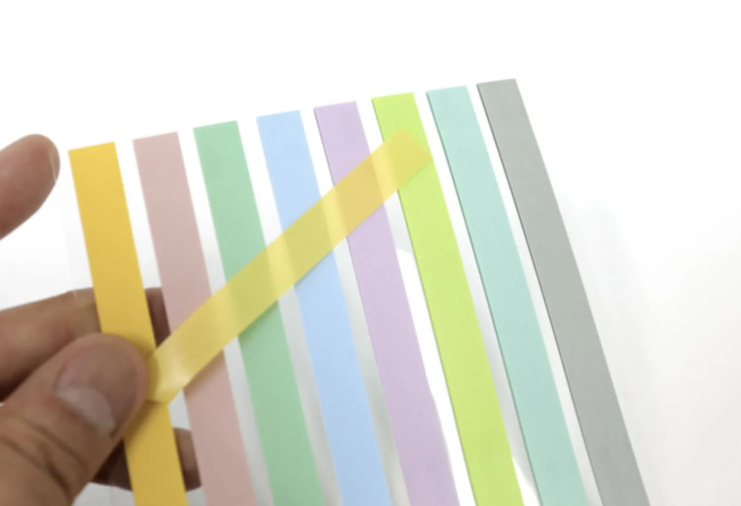 Long Colorful Highlighter Sticky Note Set