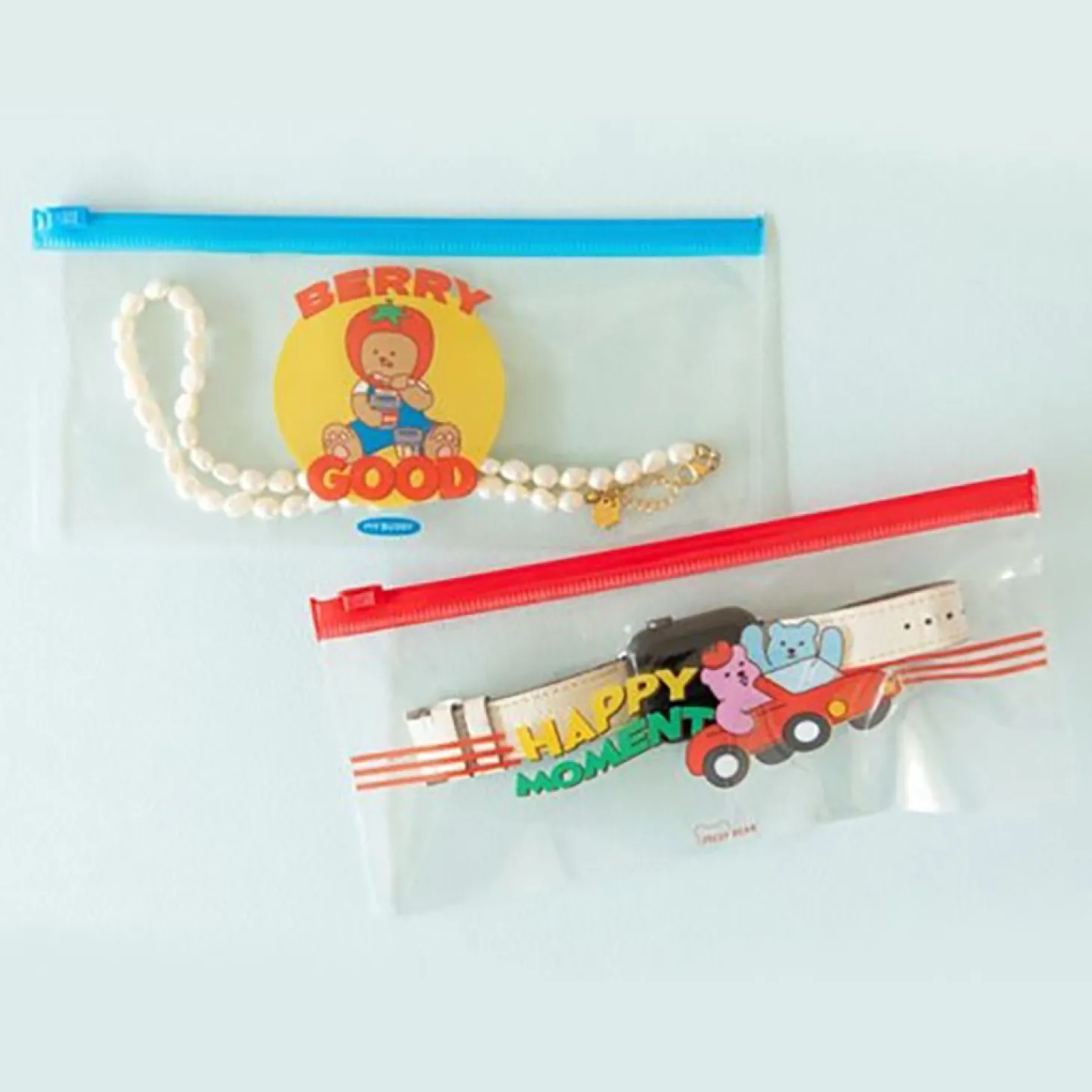Long Market PVC Zipper Pocket