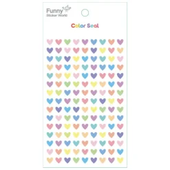 Mini Pastel Heart Epoxy Sticker