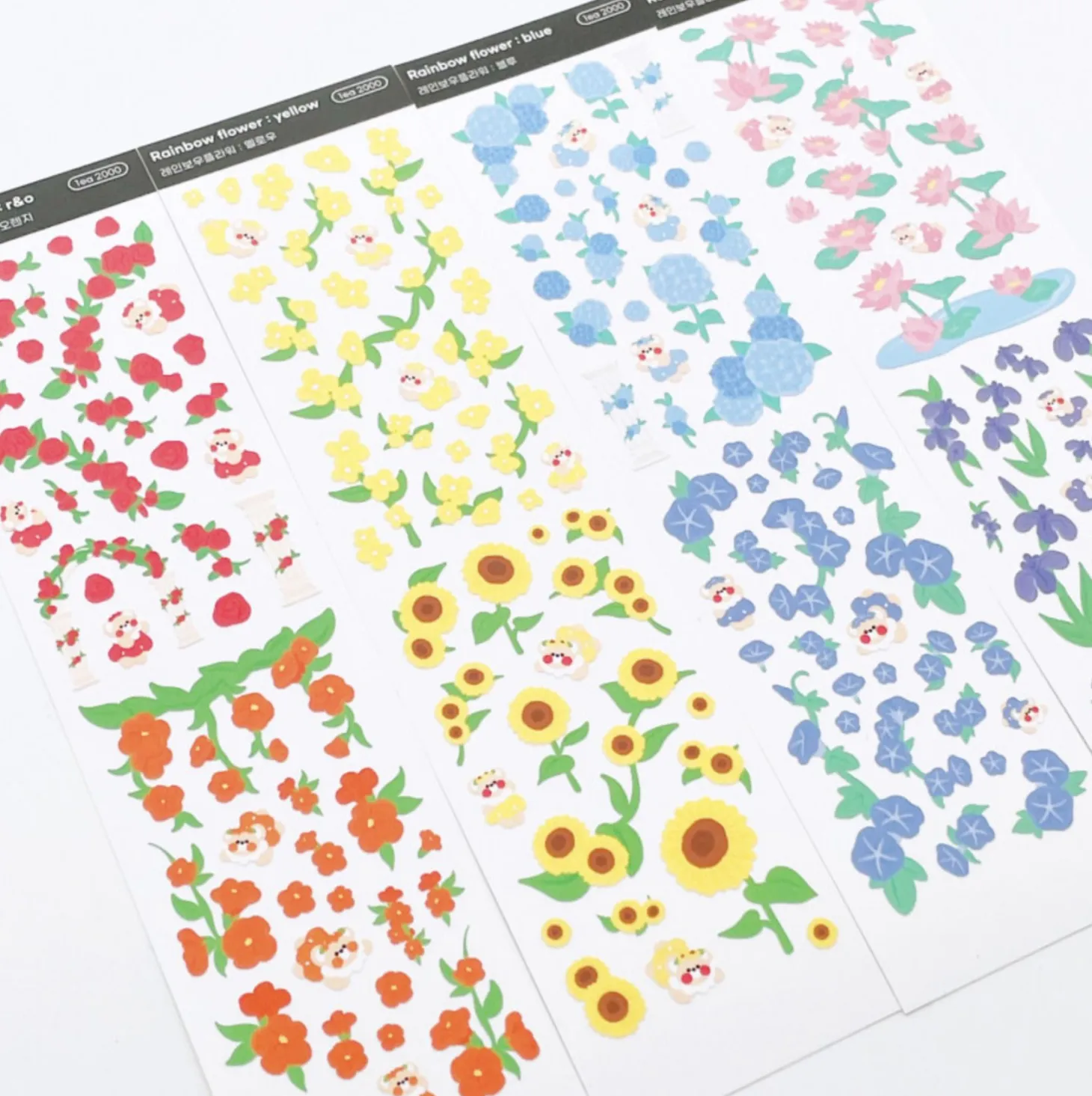 Mini Rainbow Flower Slim Sticker