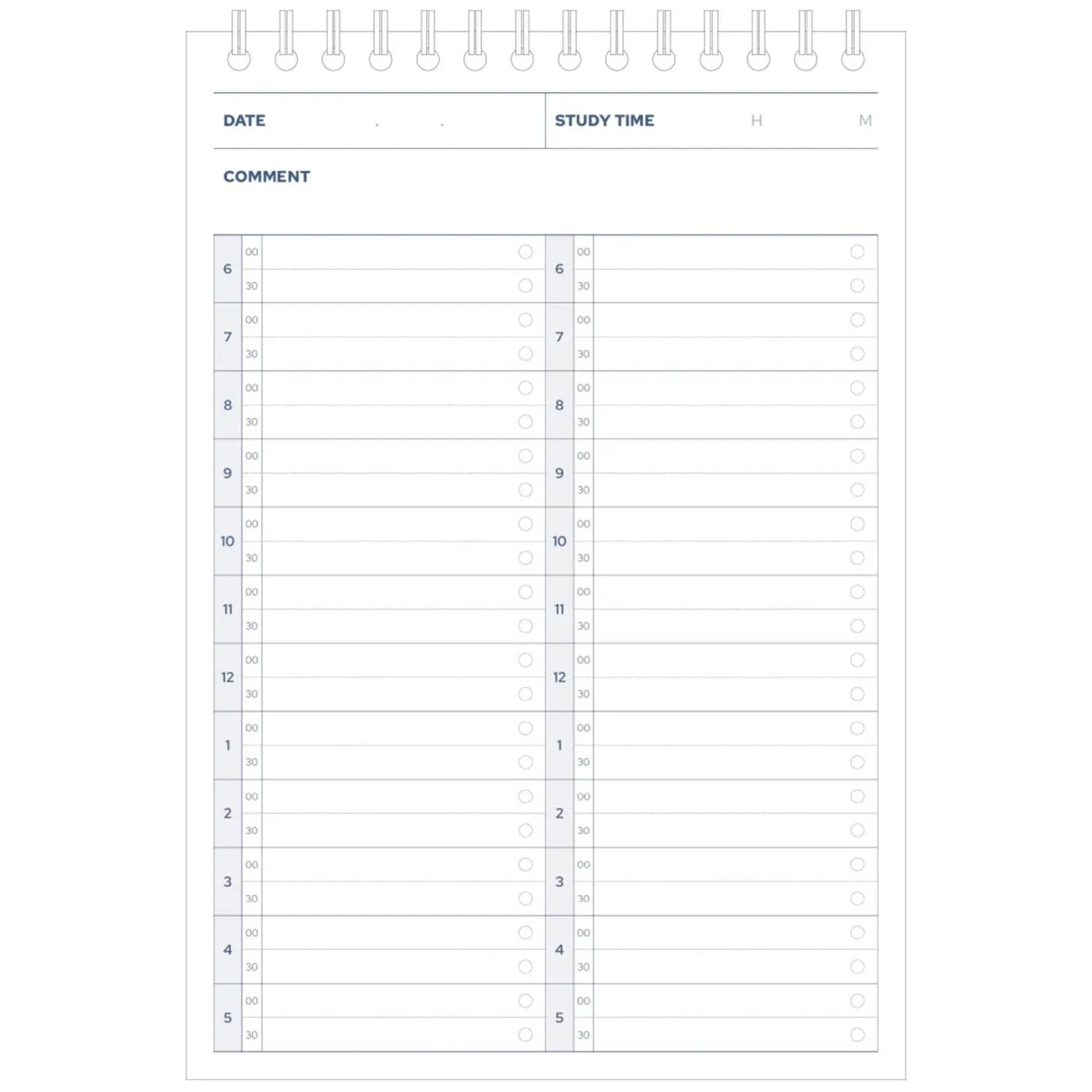 30 Min Quadrimester Study Planner