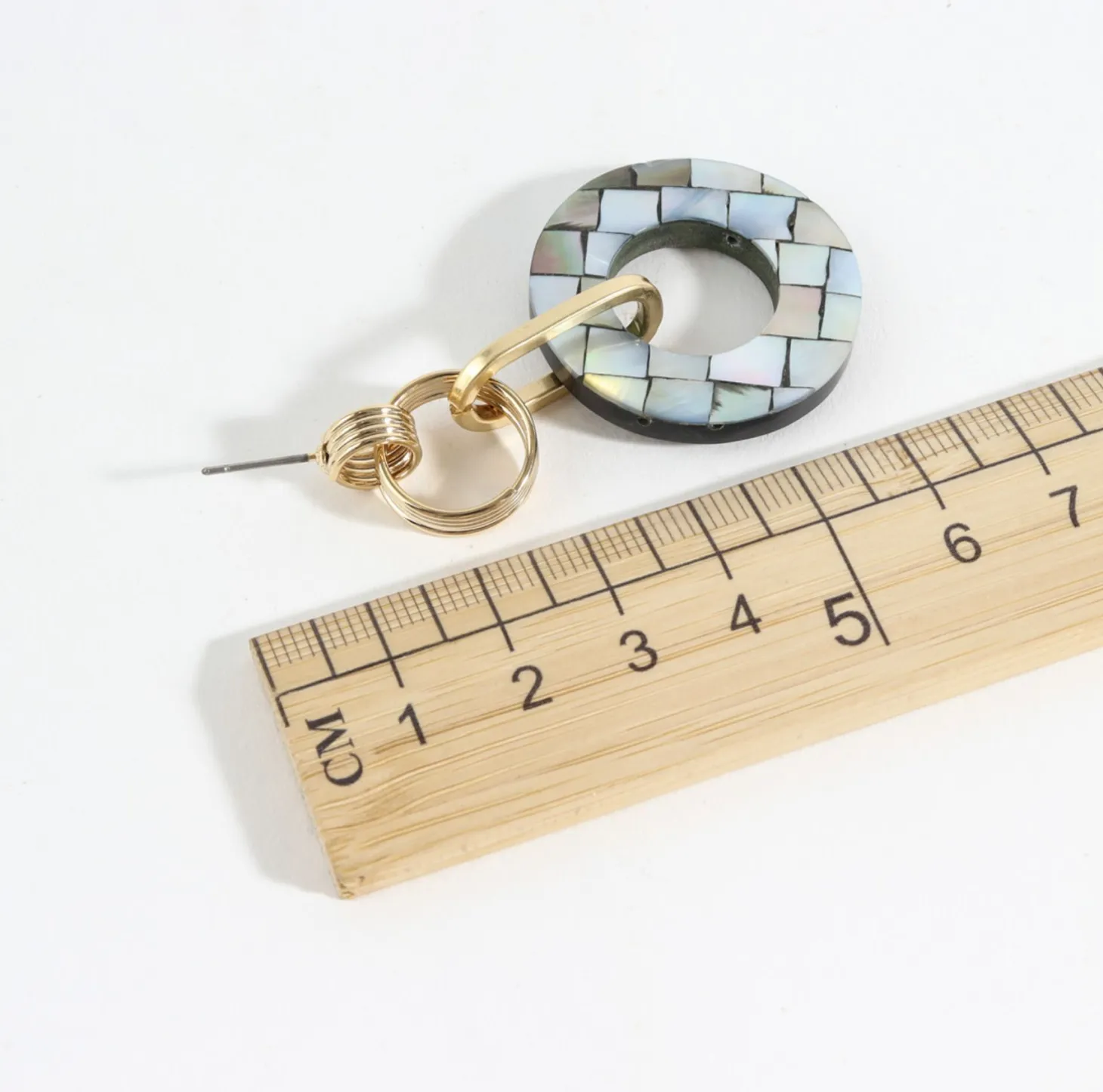 Mother of Pearl Ring Earrings v1