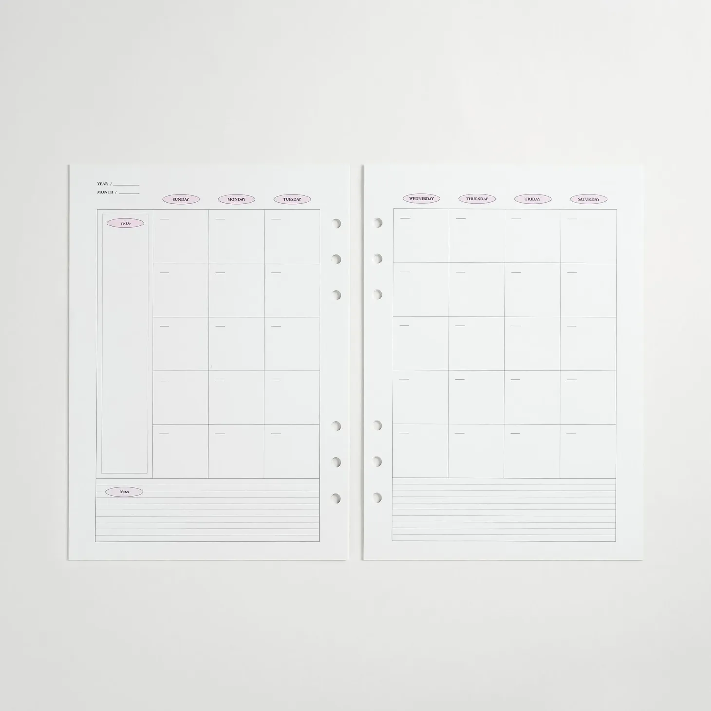 MYO Today 6 Ring A5 Planner Refill