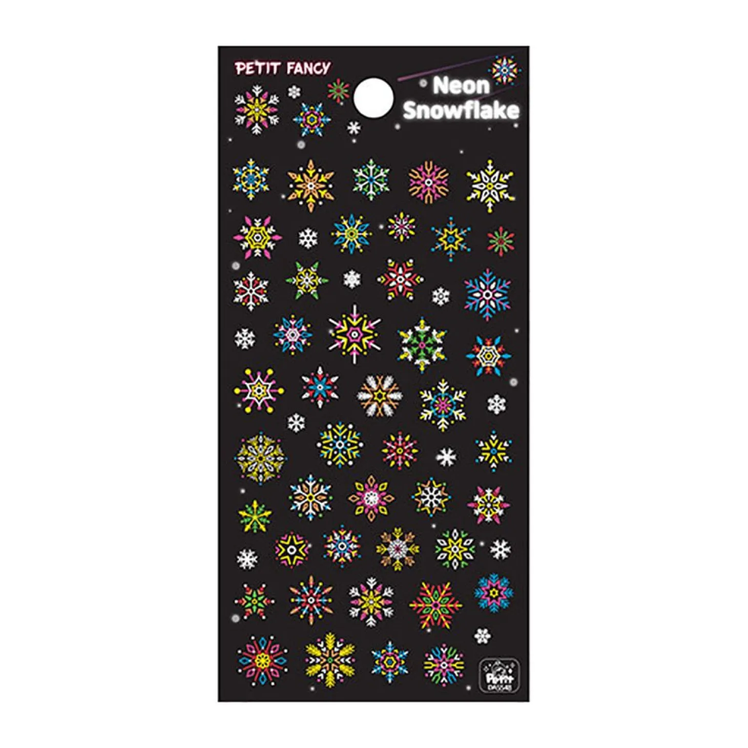 Neon Snowflake Deco Sticker