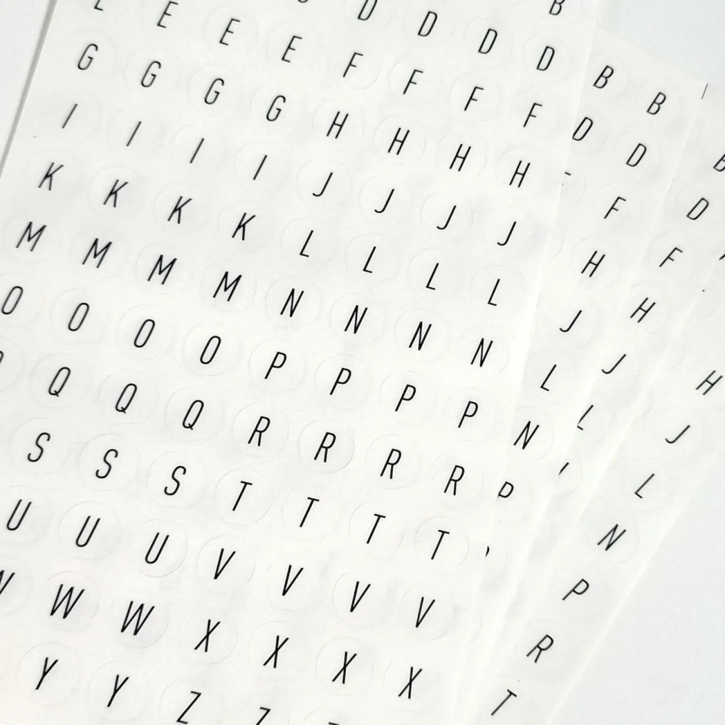 Office Alphabet PET Deco Sticker