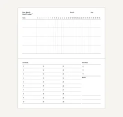 One Month Goal Tracker Planner