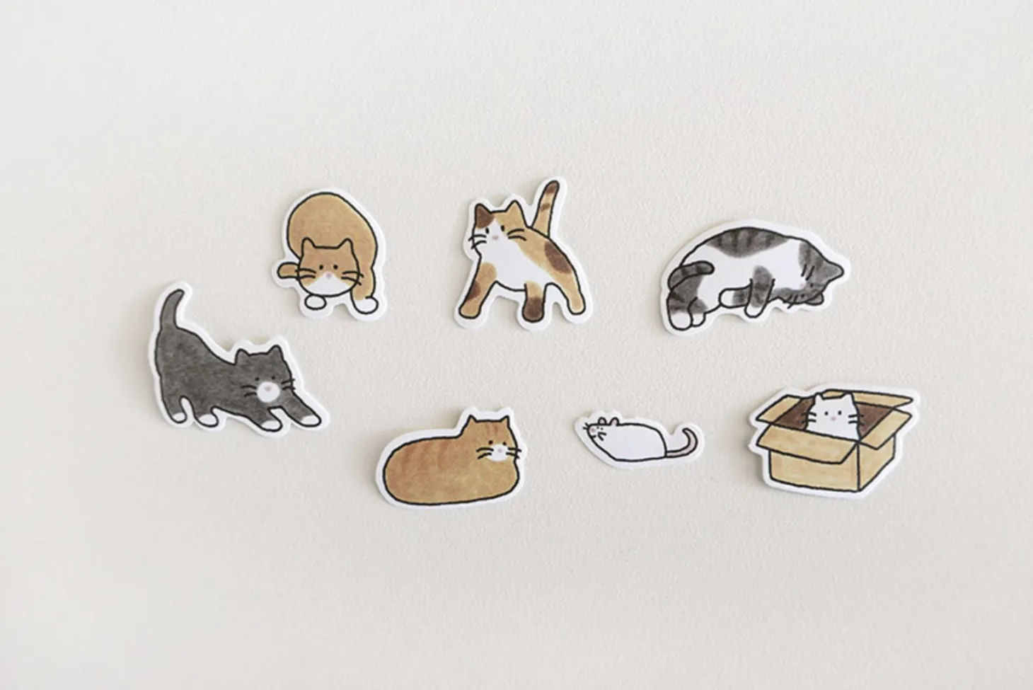 21pcs Cat Cereal Sticker Set