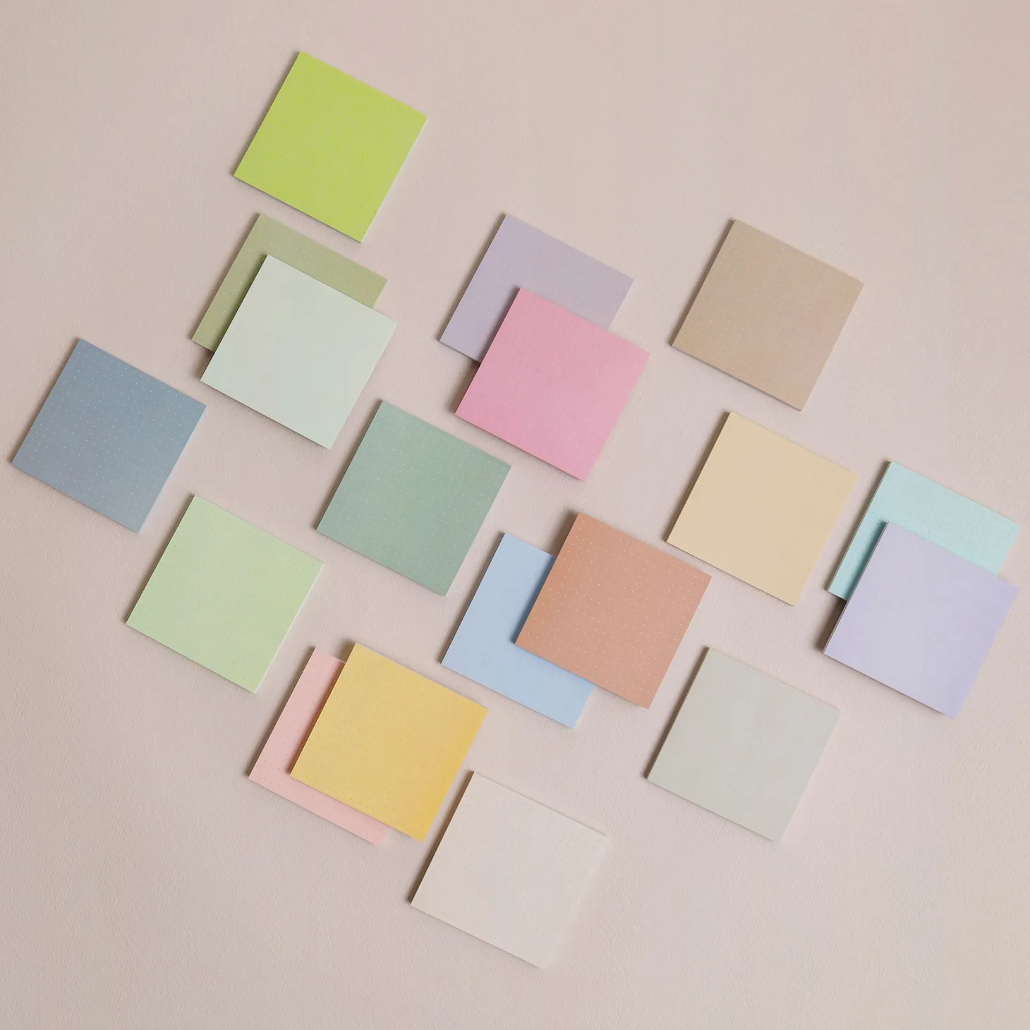 9pcs Colorful Dot Grid Sticky Note Set