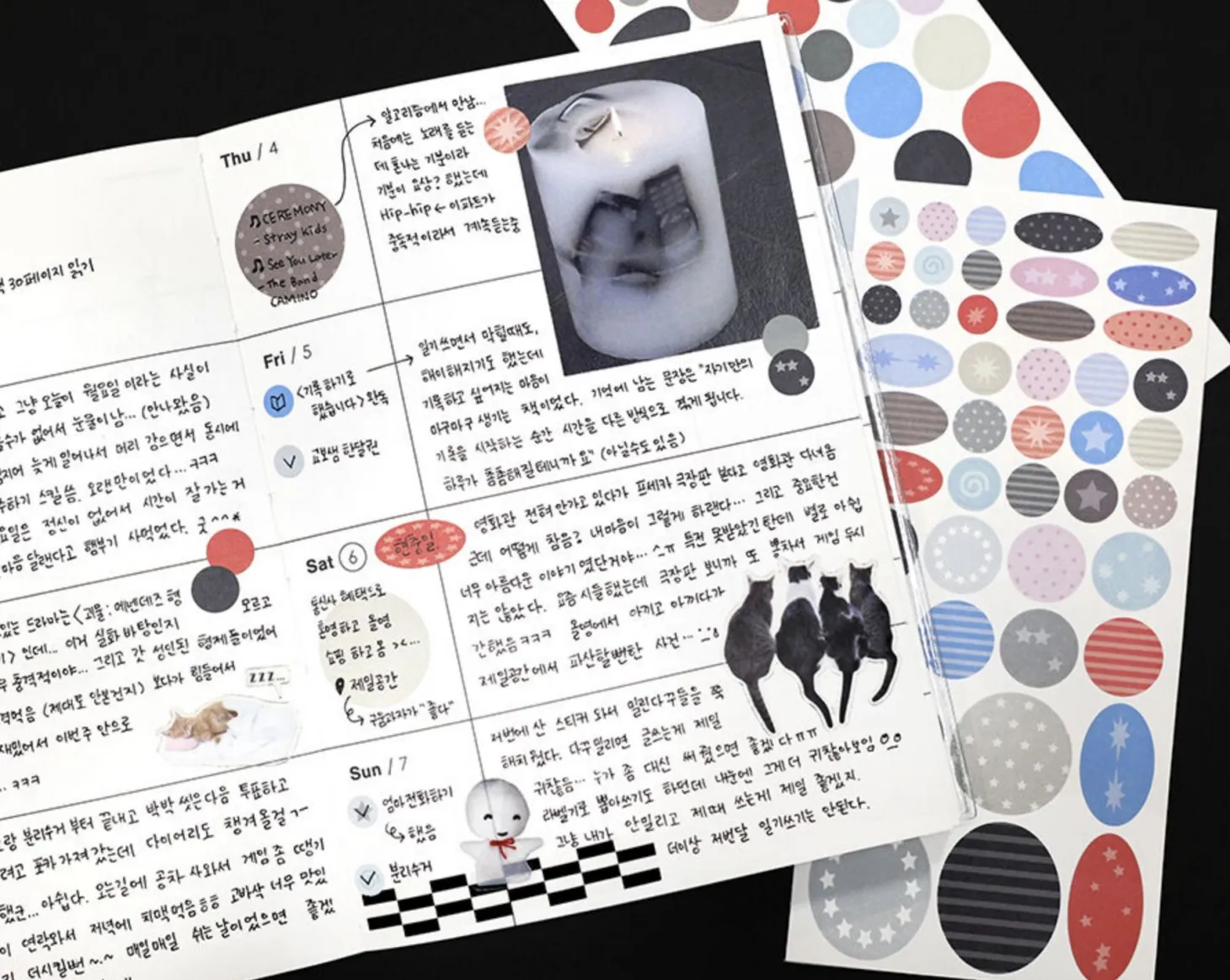 2pcs Daily Dot Sticker Set