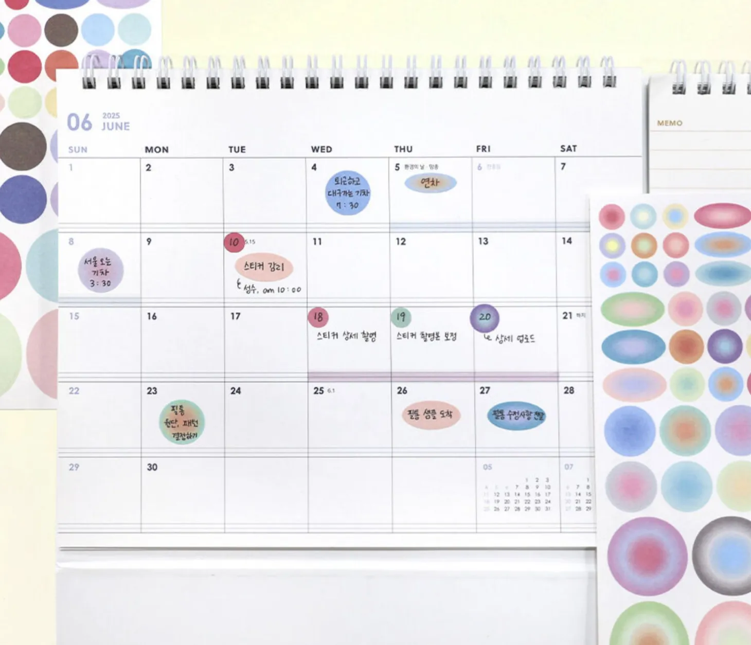 2pcs Daily Dot Sticker Set