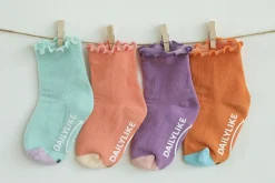 4pcs Daily Kids Crew Socks Set