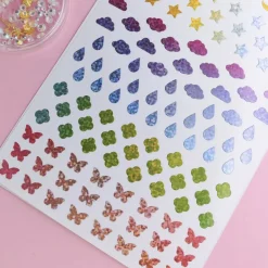 3pcs Hologram Shapes Sticker Set