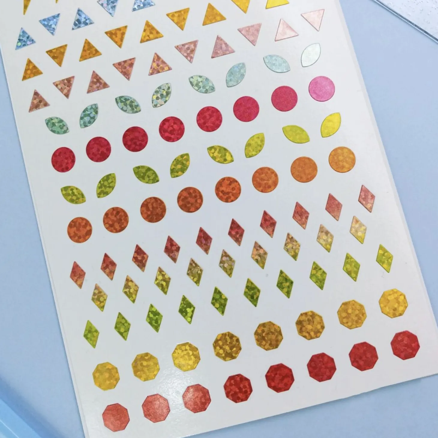 3pcs Hologram Shapes Sticker Set