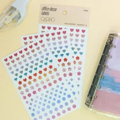 3pcs Hologram Shapes Sticker Set