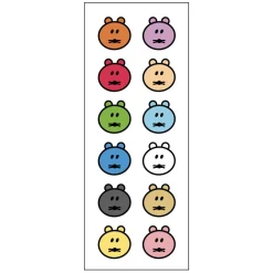 2pcs Mini Smile Removable Sticker Set