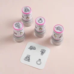 4pcs Self-inking Stamp Set