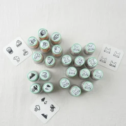 4pcs Self-inking Stamp Set