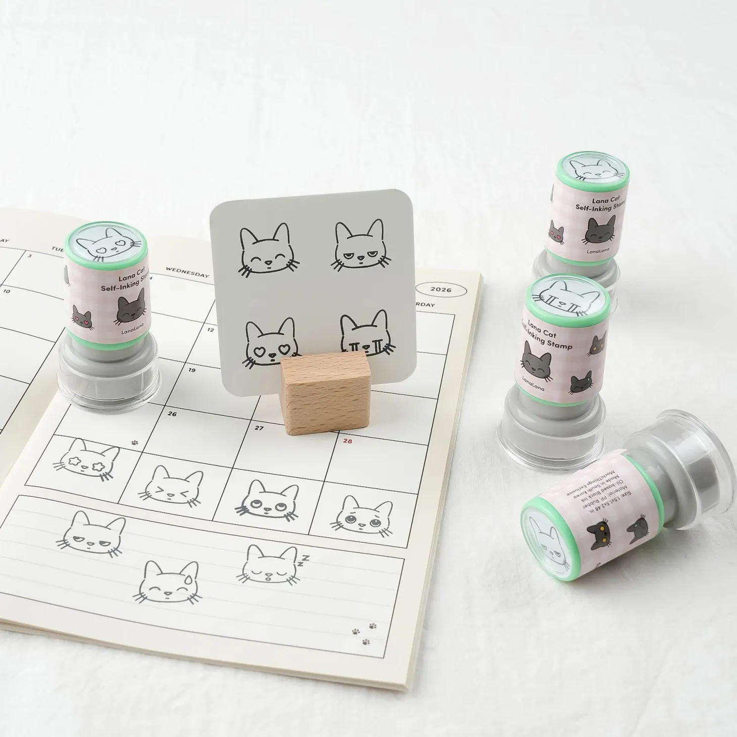 4pcs Self-inking Stamp Set