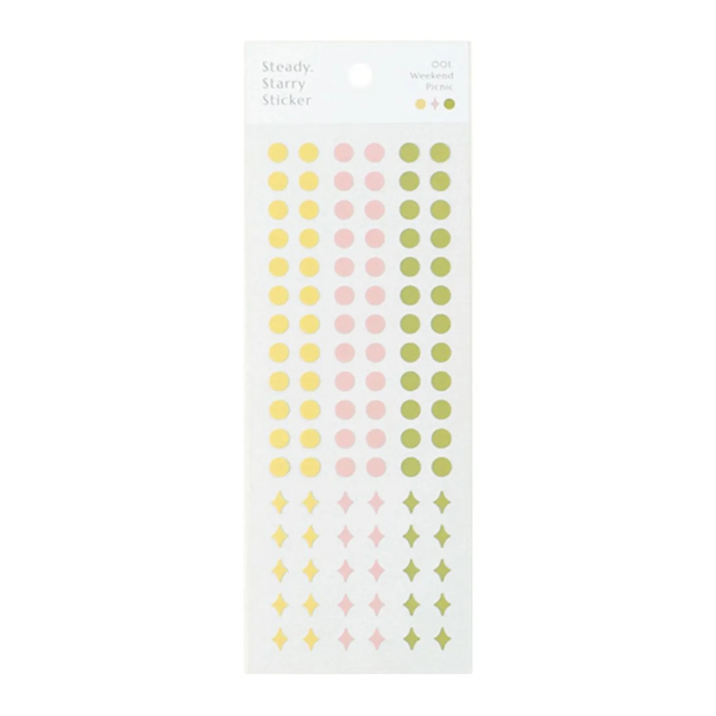 3pcs Steady Starry Dot Sticker Set
