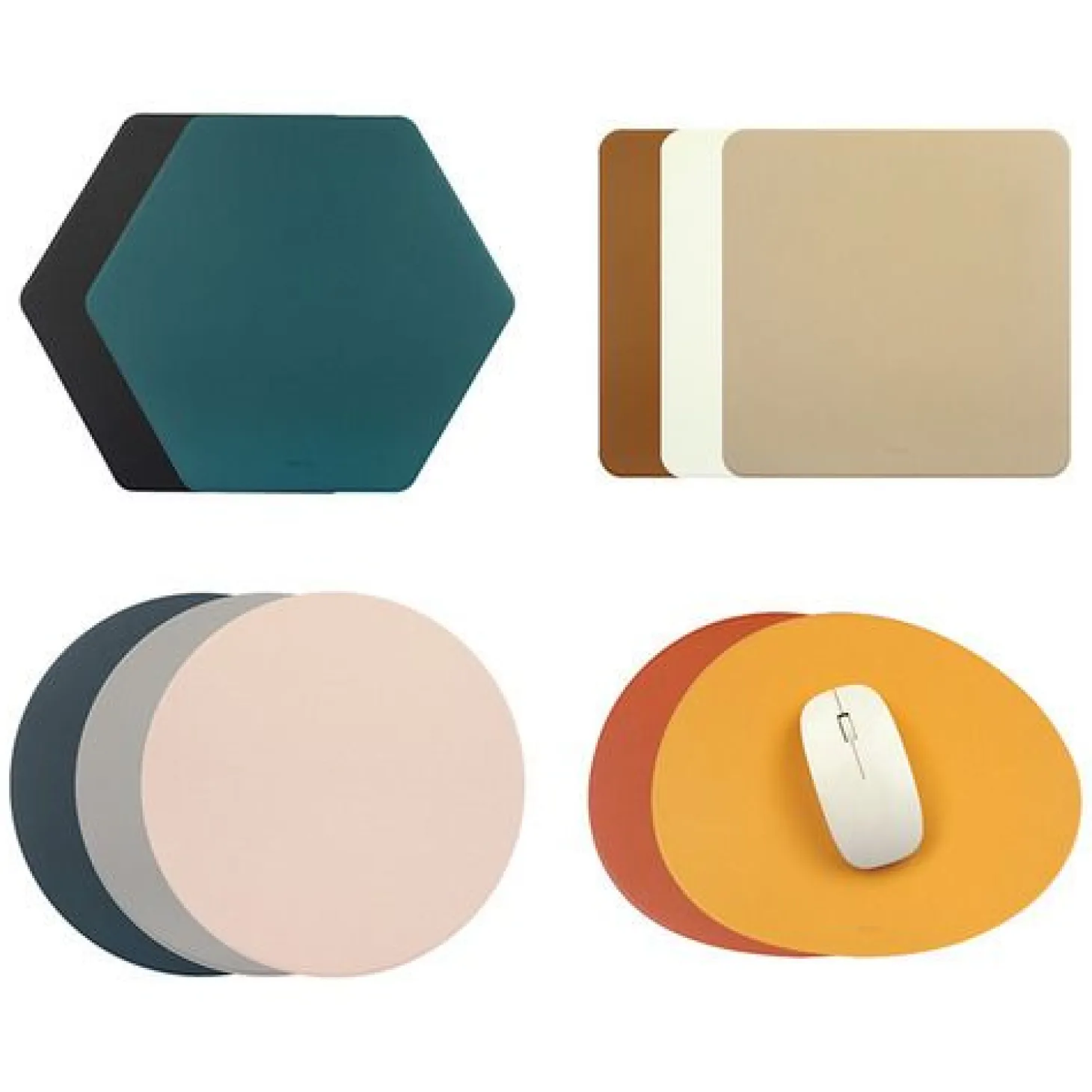 Pebble Vegan Leather Mouse Pad