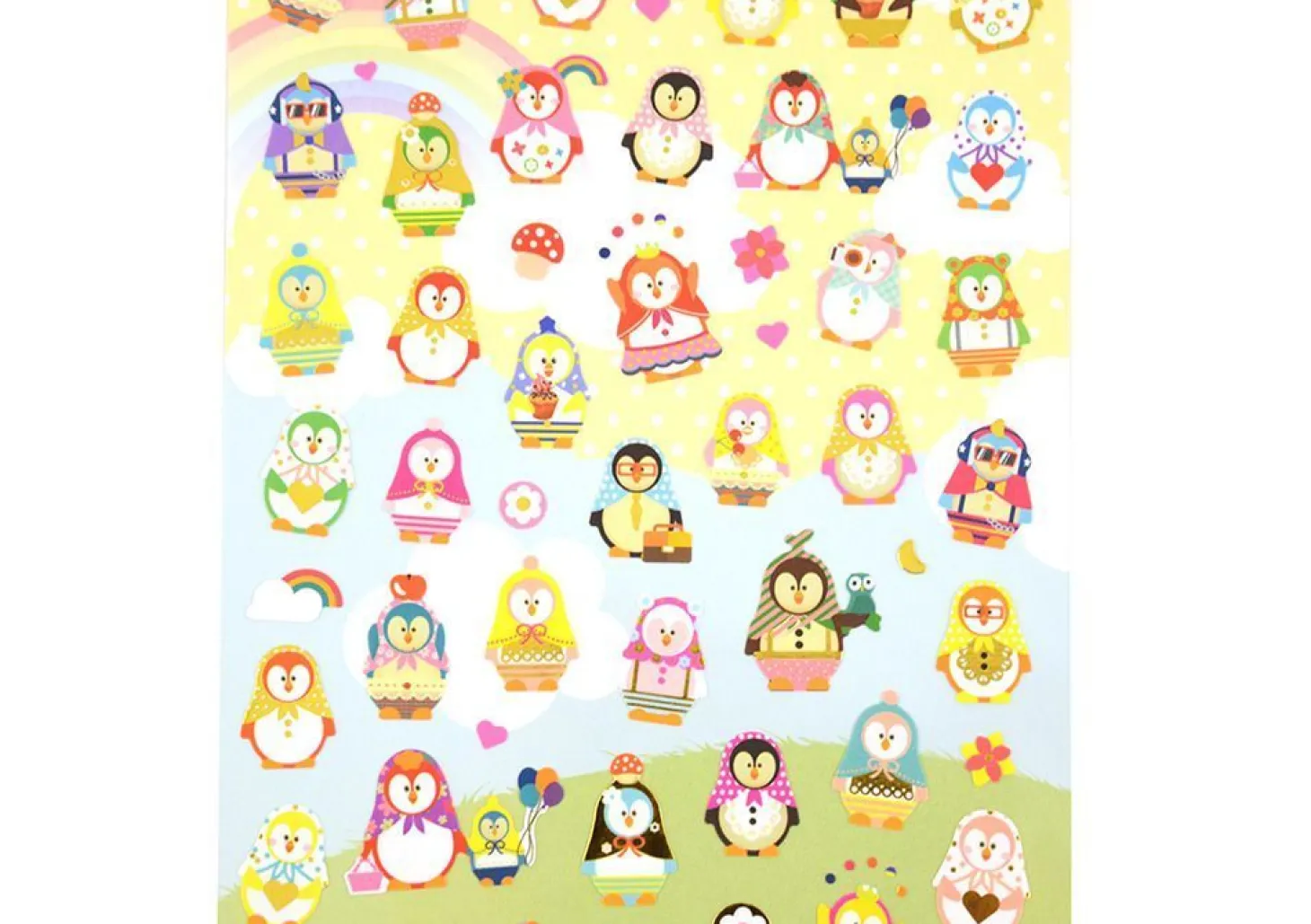 Poncho Penguin Deco Sticker