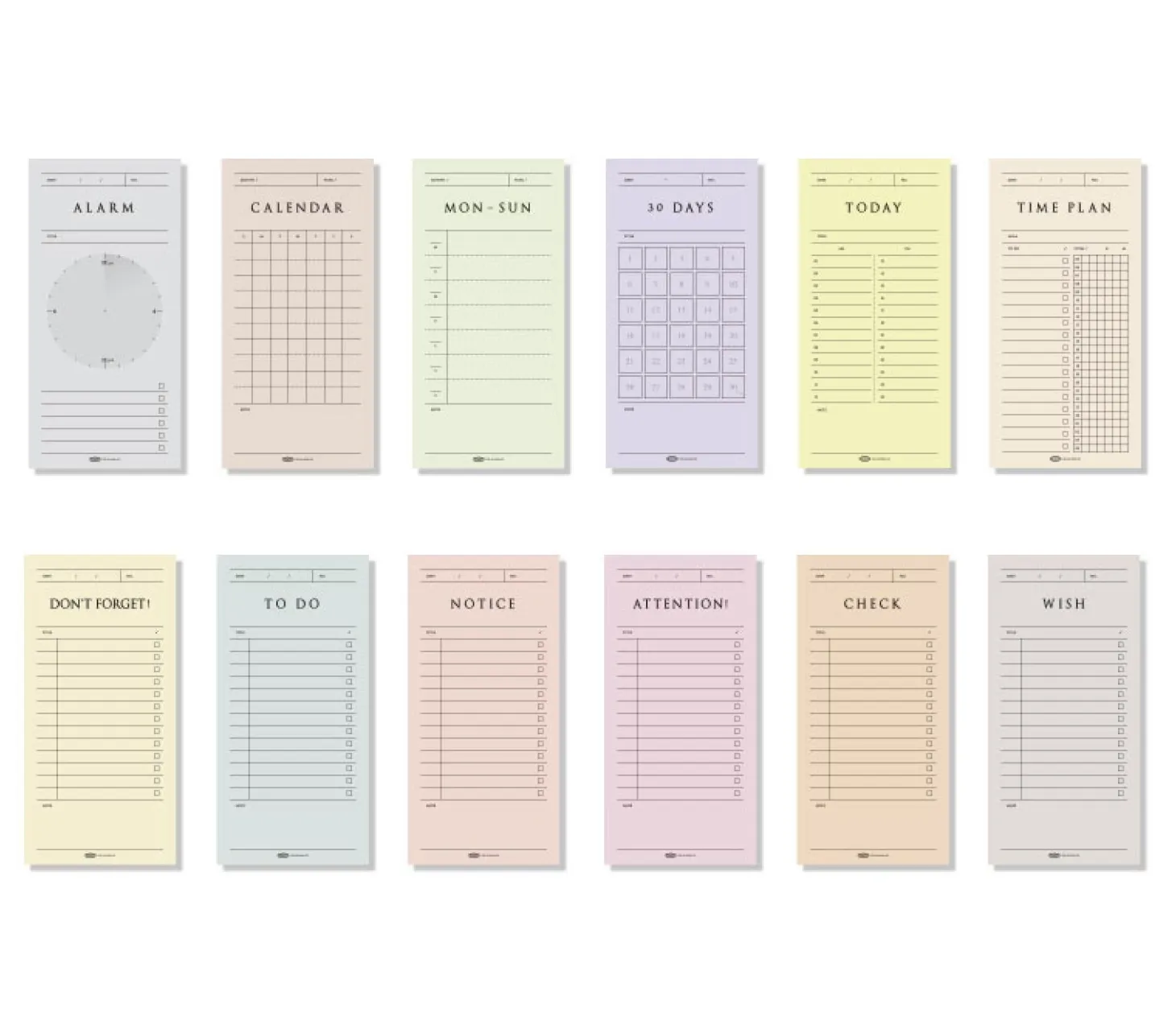 Pop-up Standing Schedule Memo Pad