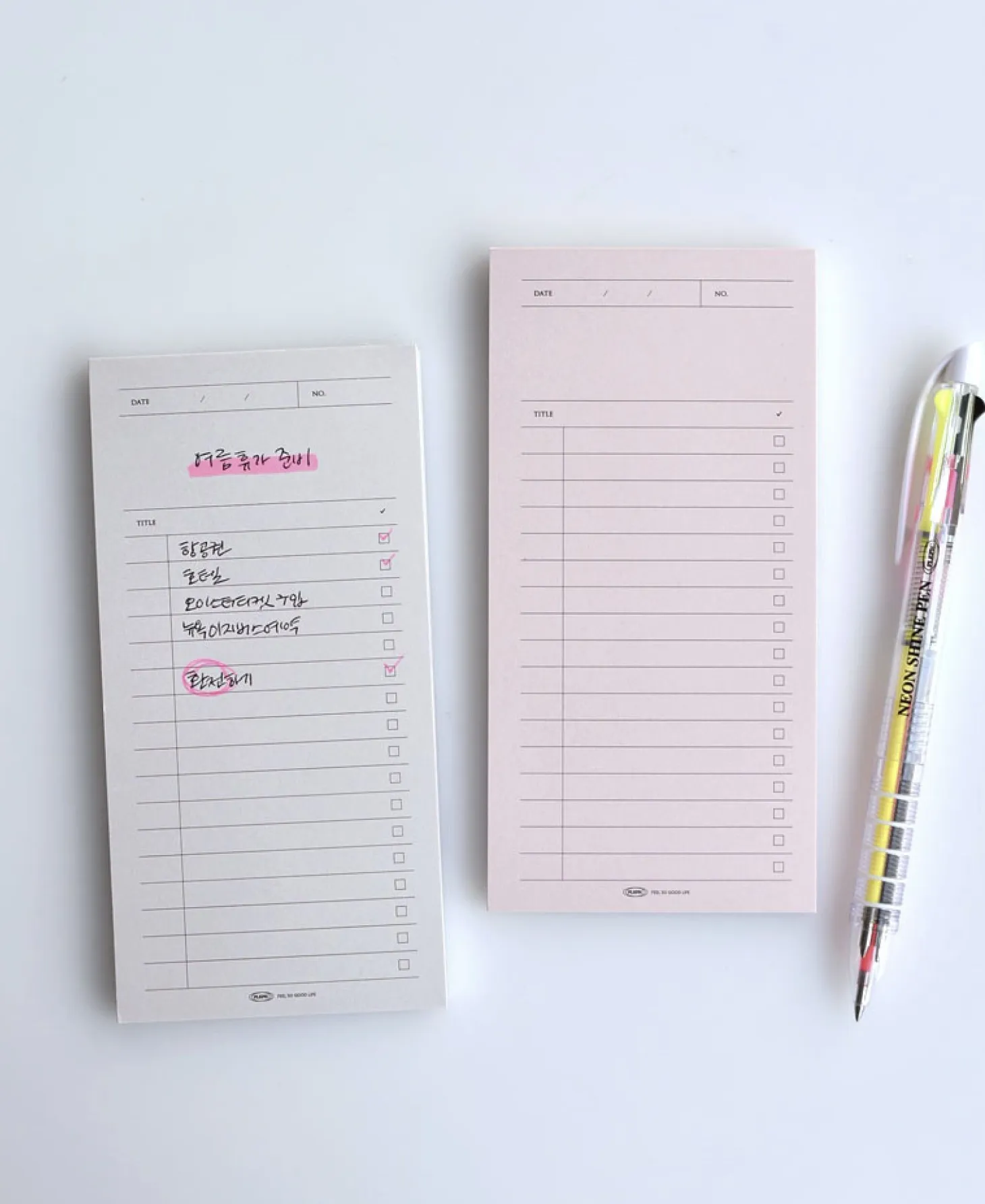 Pop-up Standing Schedule Memo Pad
