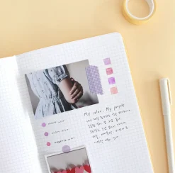 Prism 200p Hardcover Band Grid Notebook