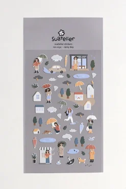 Rainy Day & Umbrella Deco Sticker