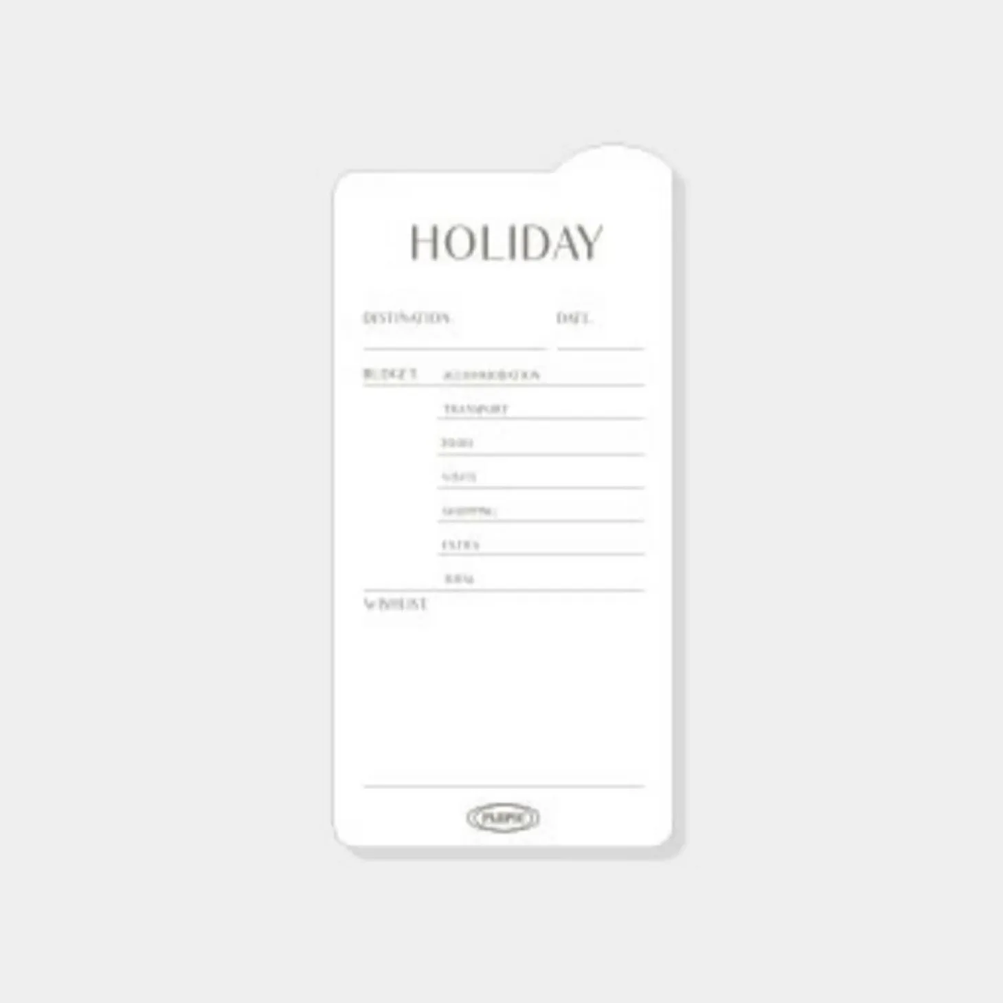 Rounded Edge Index Sticky Note
