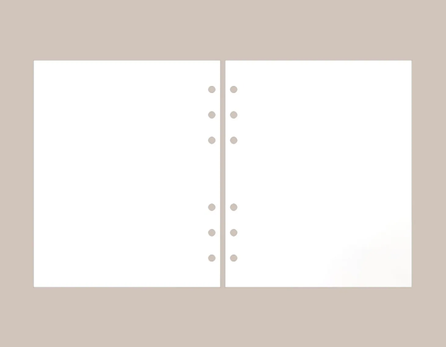 Simple 6 Ring A6 Wide Note Refill