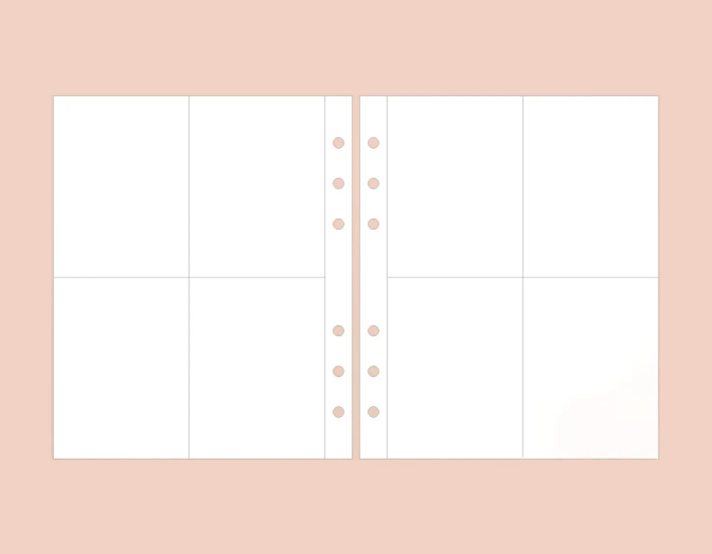 Simple 6 Ring A6 Wide Note Refill