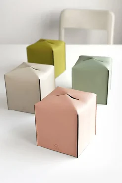 Small Edge Leather Tissue Cover