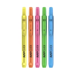 Small Just Click Retractable Highlighter Set