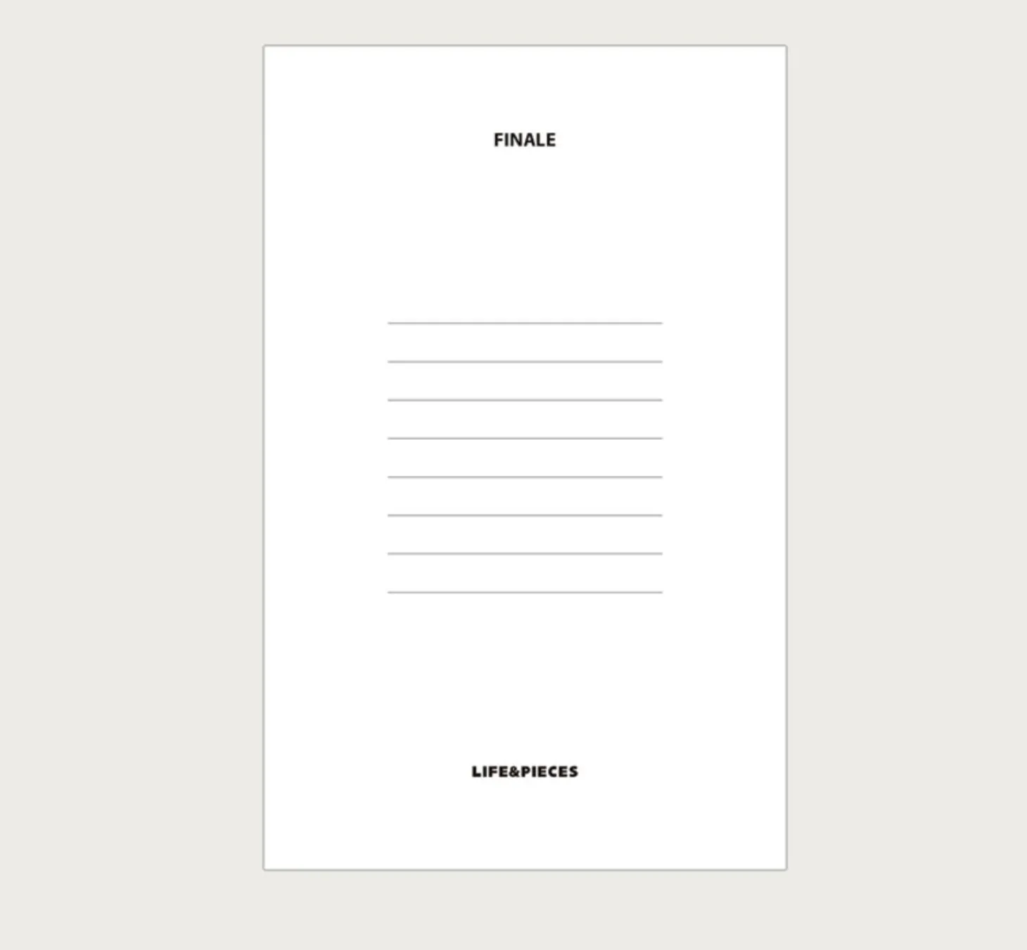Small Life & Pieces Notebook v3