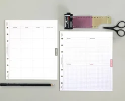 Square Plan 6 Ring A6 Wide Note Refill