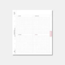 Square Plan 6 Ring A6 Wide Note Refill