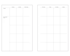 Time Tracking 6 Ring A6 Planner Refill