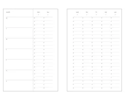 Time Tracking 6 Ring A6 Planner Refill