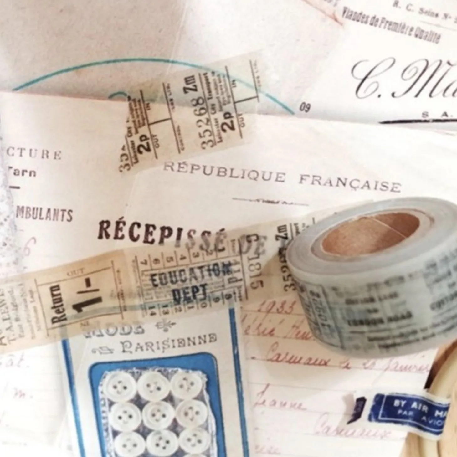 Vintage Ticket Washi Tape v2