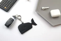 Whale Vegan Leather Key Ring